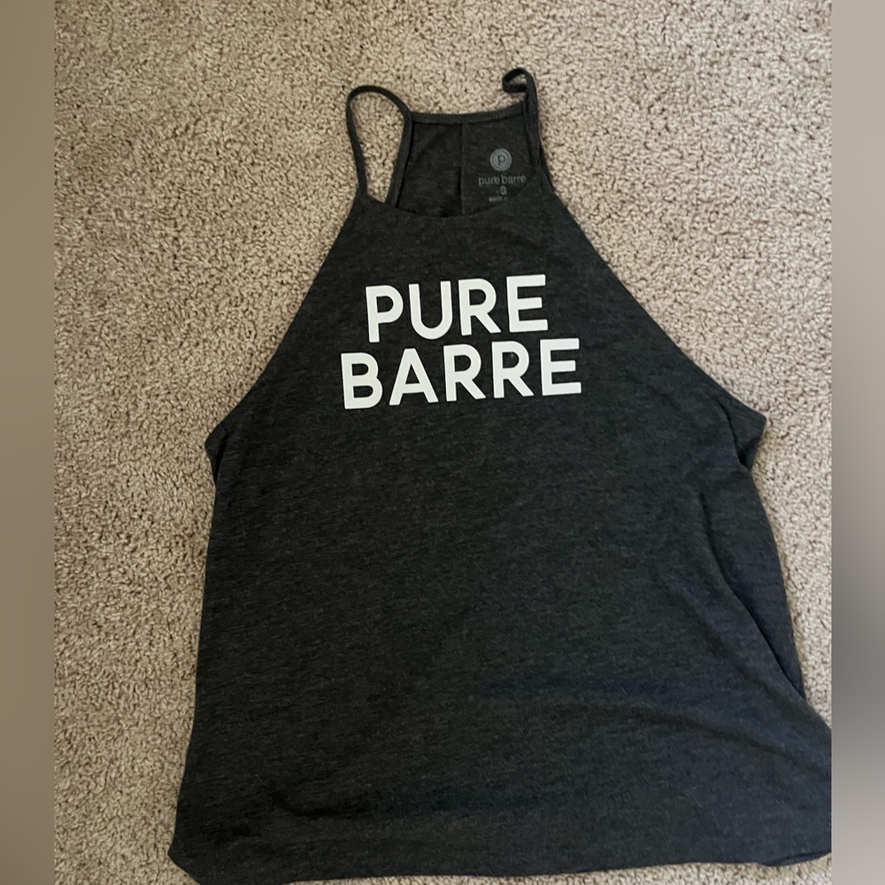 Pure Barre dark heather grey tank size small